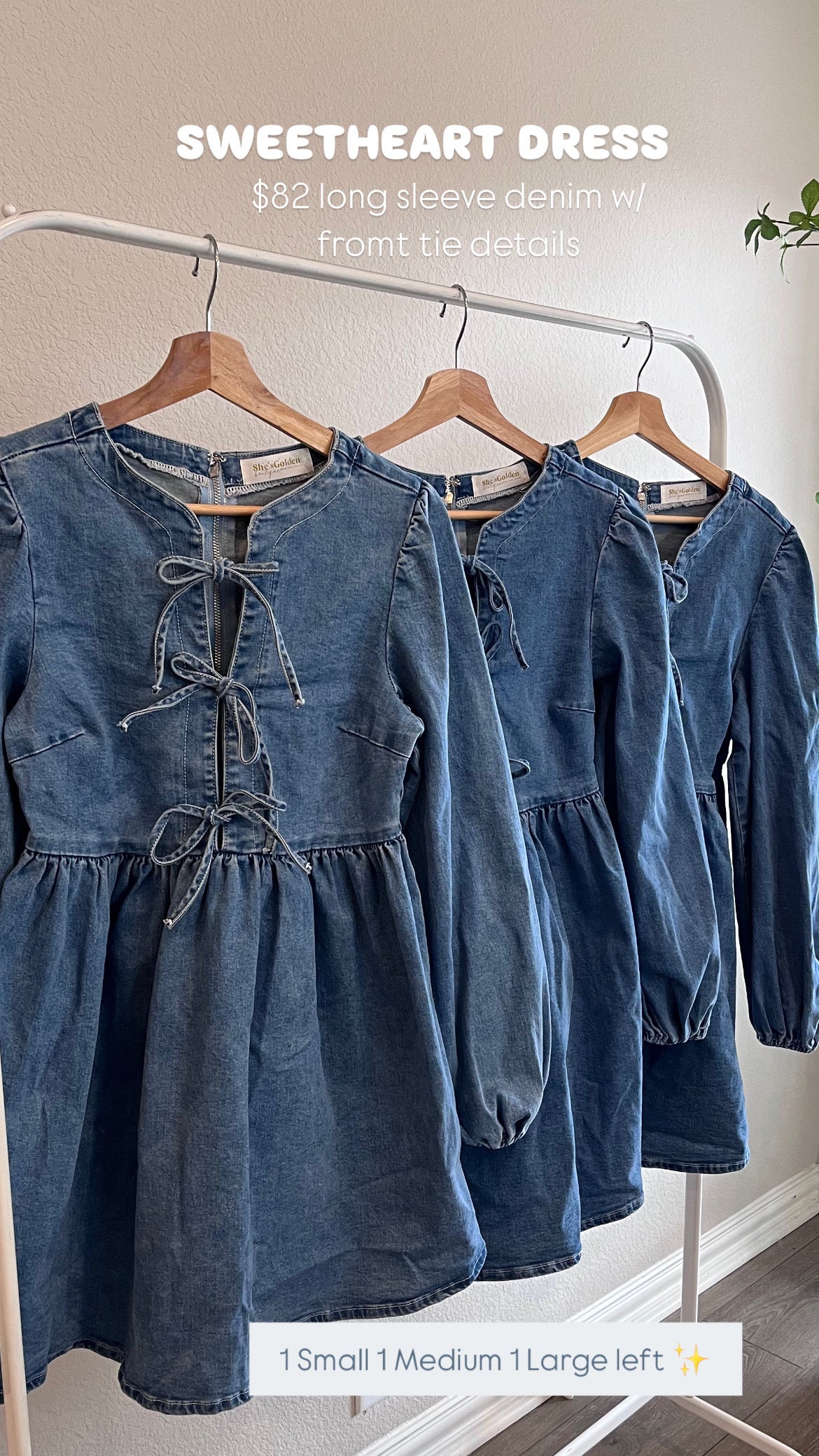 Sweetheart Denim Dress