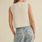 Jingle & Mingle - Front Tie Knit Top CREAM