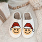 Smiley Santa Christmas Slippers