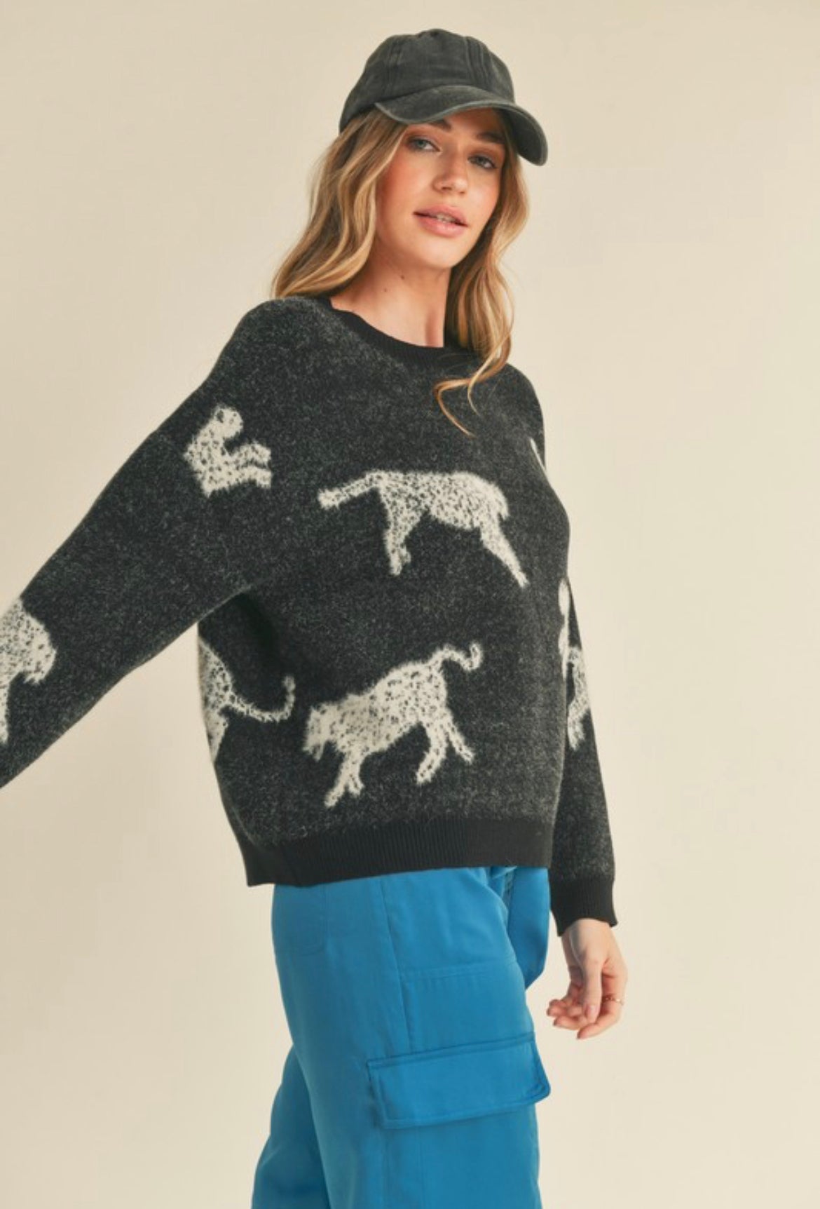 Winter Nights- Leopard Sweater